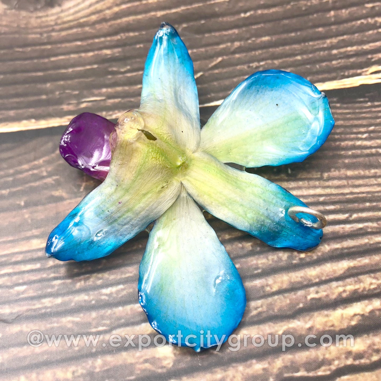 IN STOCK - Lucy "Dendrobium" Orchid Pendant (Green/Blue)