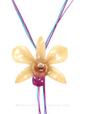 Lucy "Dendrobium" Orchid Bead Necklace (White)