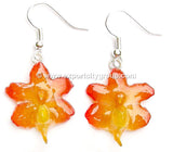 Aerides Odorata Orchid Jewelry Earring (Yellow)
