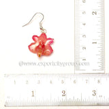 Aerides Odorata Orchid Jewelry Earring (Red)