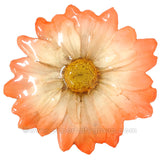 Chrysanthemum Daisy Mum Flower Jewelry pendant (Light Orange)