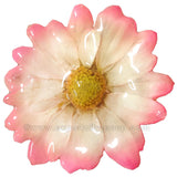 Chrysanthemum Daisy Mum Flower Jewelry pendant (White Light Pink)