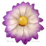 Chrysanthemum Daisy Mum Flower Jewelry pendant (White Purple)