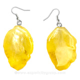 Cattleya Orchid Jewelry Petal Earring (Yellow)