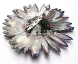 Chrysanthemum Daisy Mum Flower Jewelry pendant (Blue)