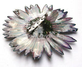 Chrysanthemum Daisy Mum Flower Jewelry pendant (White Purple)
