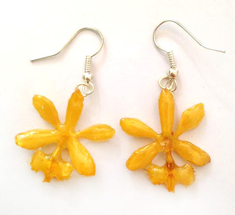 Epidendrum Orchid Jewelry Earring (Yellow)