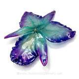 Cattleya Sakura "JUMBO" 5-6 inches Orchid Jewelry Pendant (Purple/Blue)
