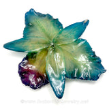 Cattleya Sakura "JUMBO" 5-6 inches Orchid Jewelry Pendant (Dark Blue)