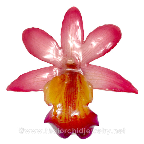Dendrobium FORMOSUM Orchid PENDANT for DIY jewelry - RED