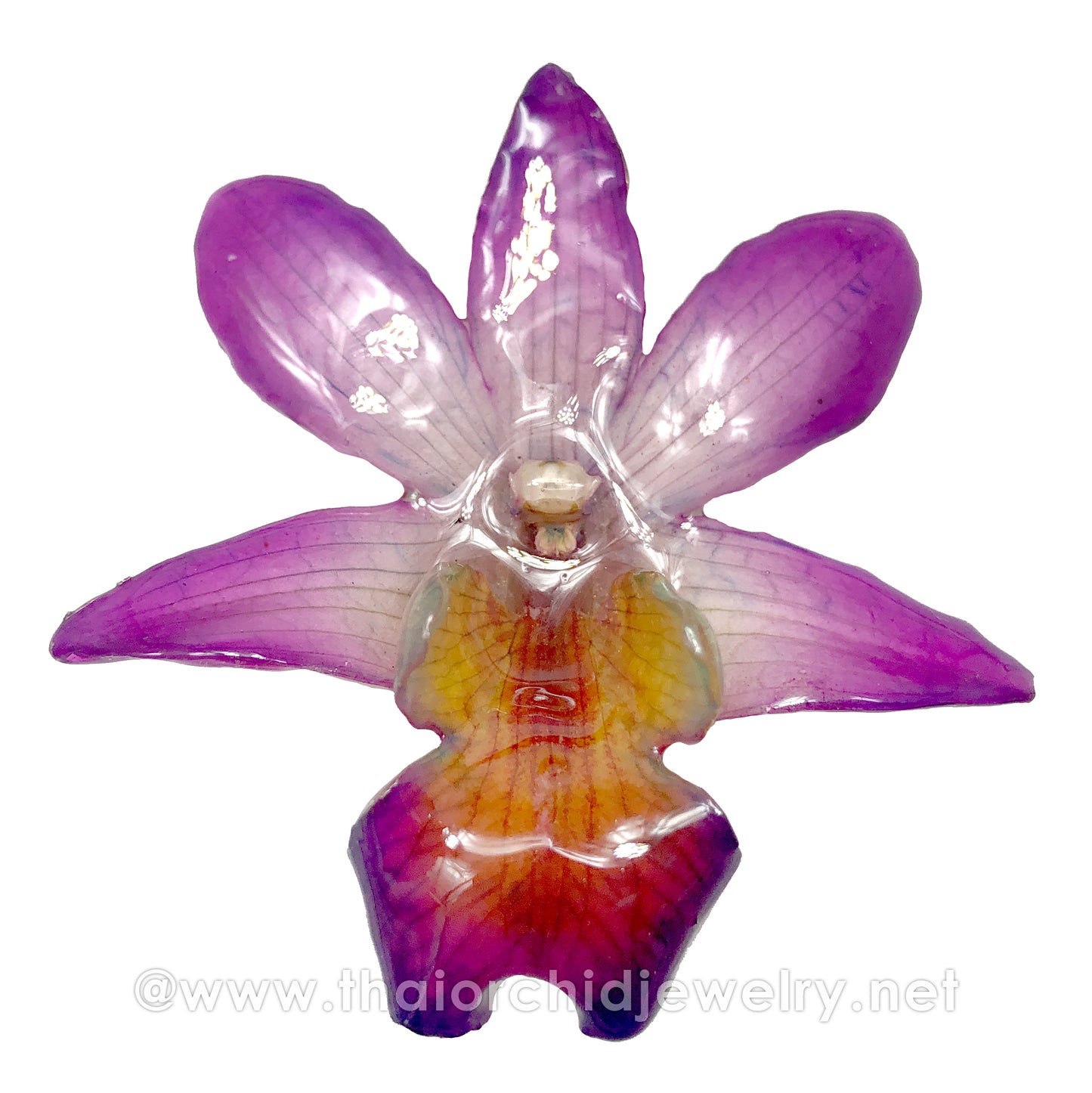 IN STOCK - Dendrobium FORMOSUM Orchid PENDANT for DIY jewelry (PURPLE)