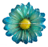 Chrysanthemum Daisy Mum Flower Jewelry pendant (Blue)