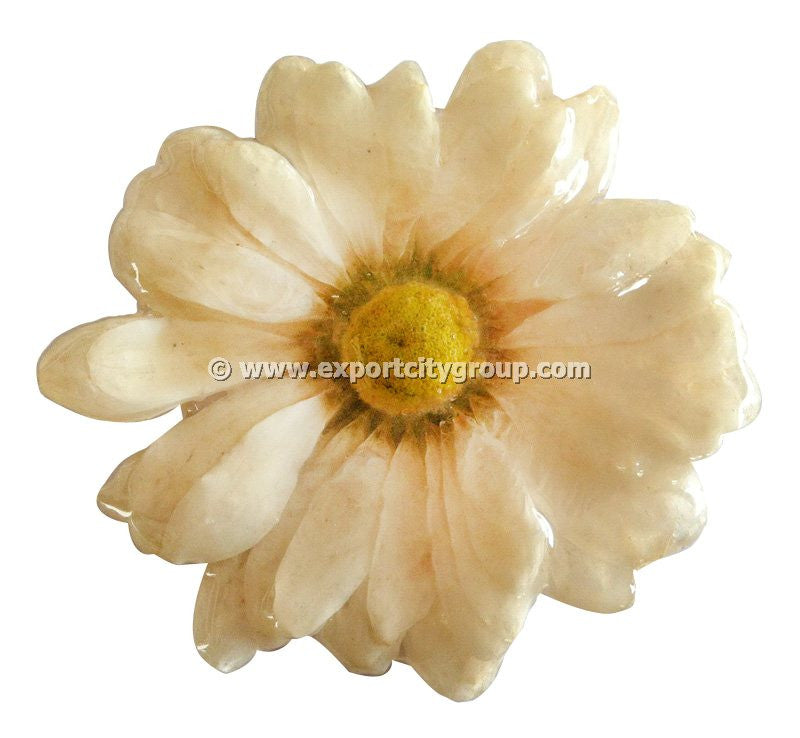 Chrysanthemum Daisy Mum Flower Jewelry pendant (White)