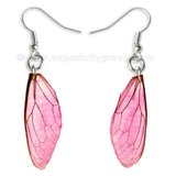 Real Cicadas Insect Wings Earring (Clear Pink)