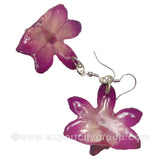 Doritis MEDIUM "Phalaenopsis" Orchid Jewelry Earring (Purple)