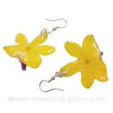 Doritis MEDIUM "Phalaenopsis" Orchid Jewelry Earring (Yellow)