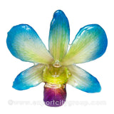 Lucy "Dendrobium" Orchid Pendant (Green/Blue)