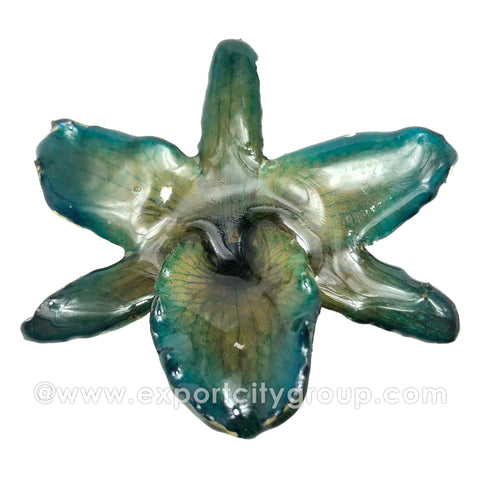 Nobile "Dendrobium" Orchid Jewelry Pendant (Dark Blue)