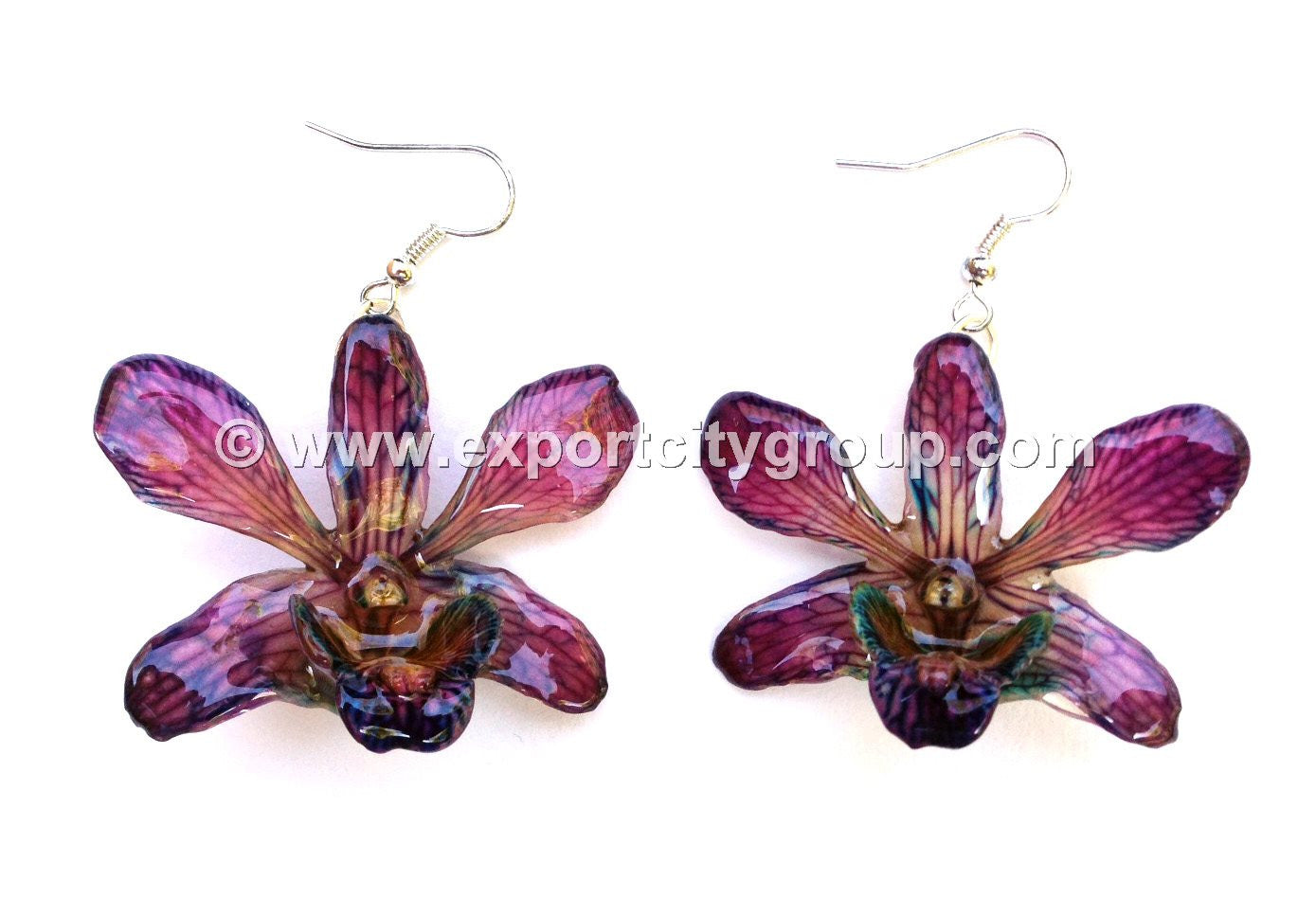 Mini "Dendrobium" Lucy Orchid Earring (Purple)