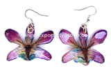 Mini "Dendrobium" Lucy Orchid Earring (Purple)