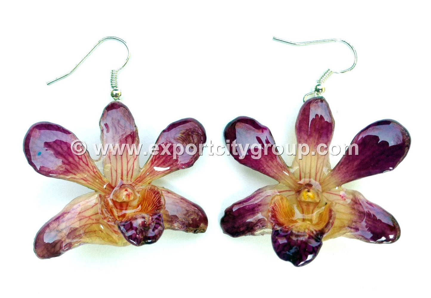 Mini "Dendrobium" Lucy Orchid Earring (Natural Purple)