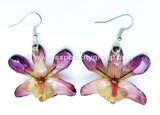 Mini "Dendrobium" Lucy Orchid Earring (Natural Purple)