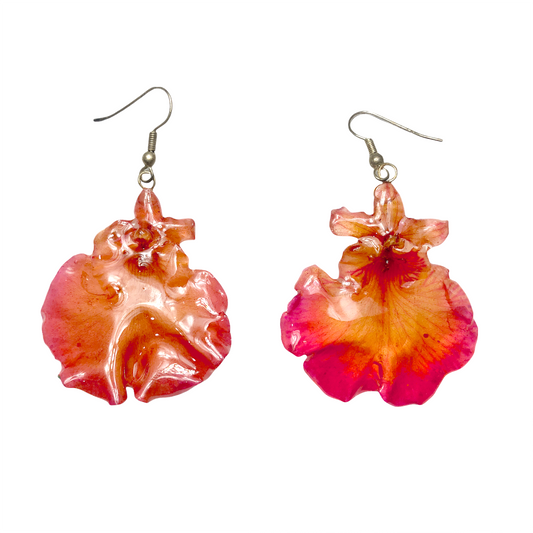 Oncidium Orchid Jewelry Earring "Full" (Pink)