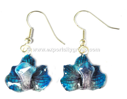 Rhynchocentrum MINI Orchid Jewelry Earring (Blue)