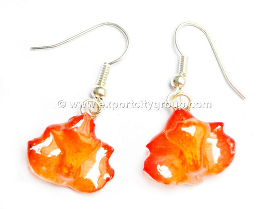 Rhynchocentrum MINI Orchid Jewelry Earring (Orange)