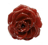 Red Burgundy TEA ROSE Real Flower Jewelry 3D ROSE in RESIN PENDANT or LOOSE PIECE