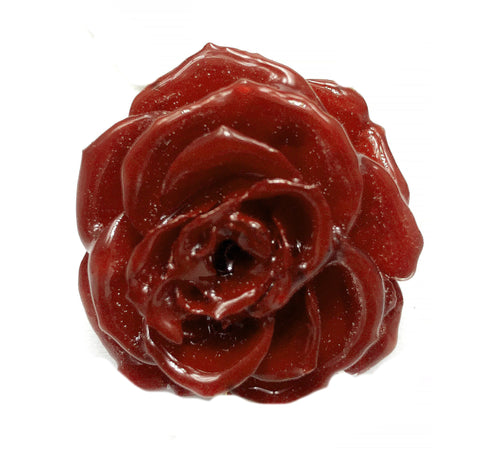 Red Burgundy TEA ROSE Real Flower Jewelry 3D ROSE in RESIN PENDANT or LOOSE PIECE