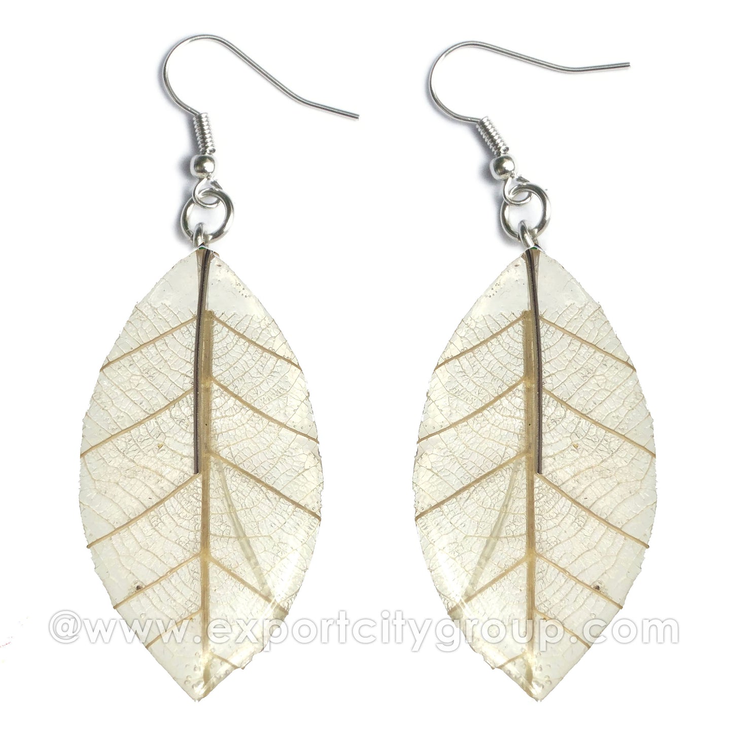 Real Leaf Jewelry Earring (Clear)