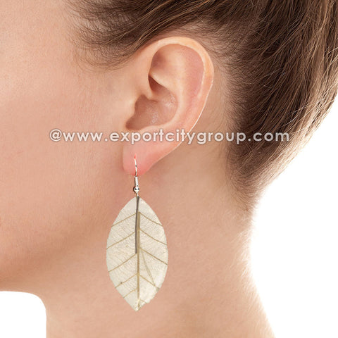 Real Leaf Jewelry Earring (Clear)