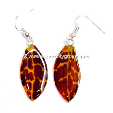 Tiger CAT Tiger Orchid Jewelry Petal Earring "M" (Brown)