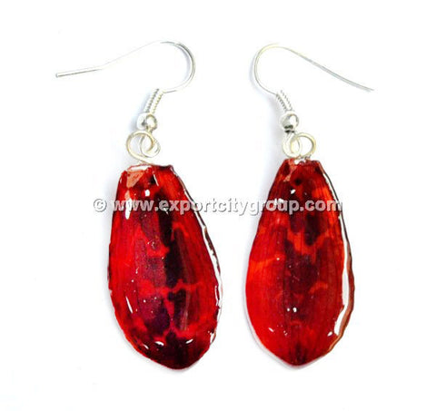 Tiger CAT Tiger Orchid Jewelry Petal Earring "M" (Red)