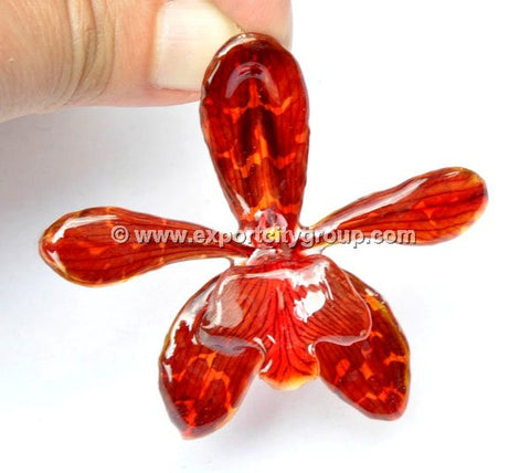 Tiger CAT Tiger Orchid Jewelry Pendant (Red)