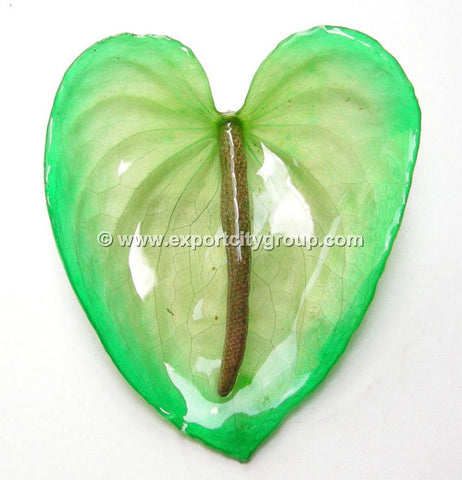 Anthurium Flower Jewelry 2-in-1 pendant/brooch (Green)