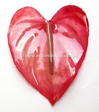 Anthurium Flower Jewelry 2-in-1 pendant/brooch (Red)
