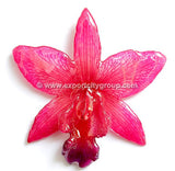 Cattleya QUEEN Medium Orchid Jewelry Pendant (Pink)