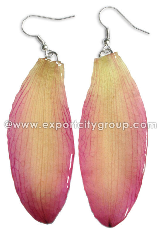 Cattleya Orchid Jewelry SEPAL Petal Earring (Pink)