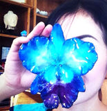 Cattleya Sakura "JUMBO" 5-6 inches Orchid Jewelry Pendant (Blue)