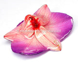 Diamond "Dendrobium" Orchid Jewelry pendant (Purple fuschia)