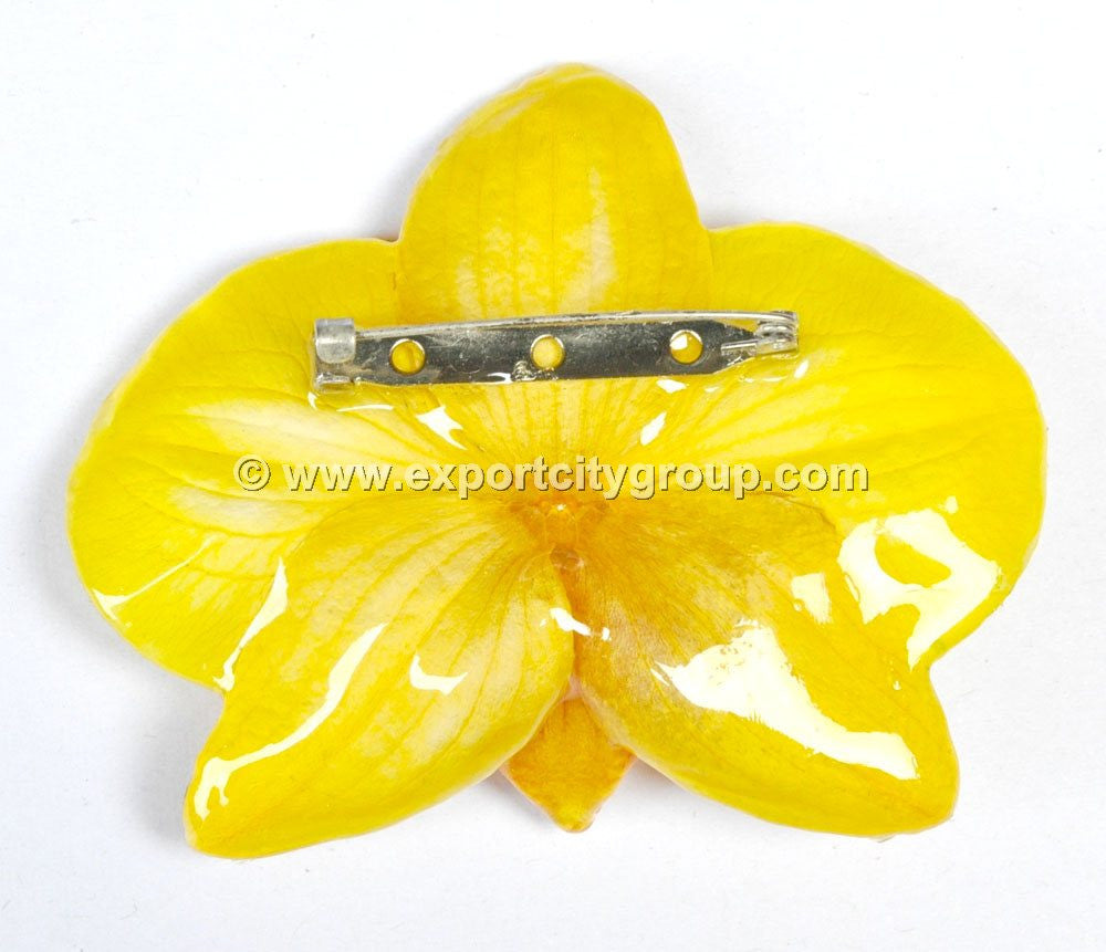Diamond "Dendrobium" Orchid Jewelry pendant (Yellow)
