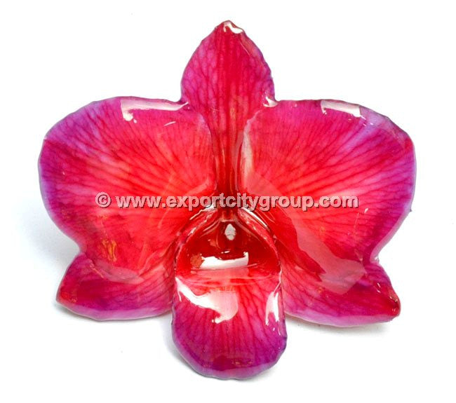 Diamond "Dendrobium" Orchid Jewelry pendant (Hot Red)