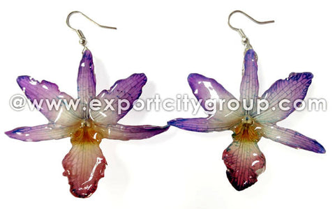 Draconis "Dendrobium" Orchid Earring (Purple)