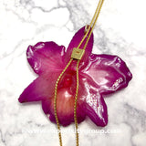 Nobile "Dendrobium" Orchid Jewelry Necklace Slider (Purple Red)