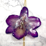 Nobile "Dendrobium" Orchid Jewelry Necklace Slider (Purple)