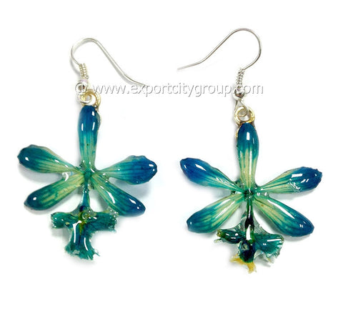 Epidendrum Orchid Jewelry Earring (Blue Turquoise)