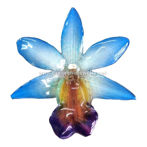 Dendrobium FORMOSUM Orchid PENDANT for DIY jewelry - BLUE