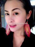 Lily Real Flower Jewelry Earring (Yellow Green)